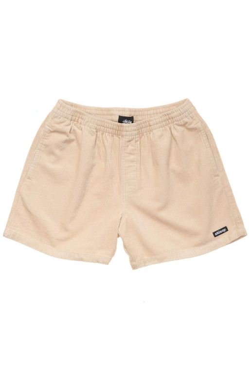 Stussy Mens Cord Big Beach Shorts White - PVMHD8157